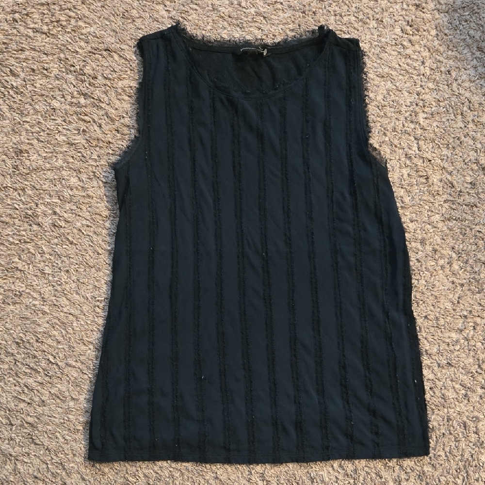 Banana Republic Black Textured Tank Top